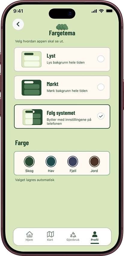 Valg av fargetema