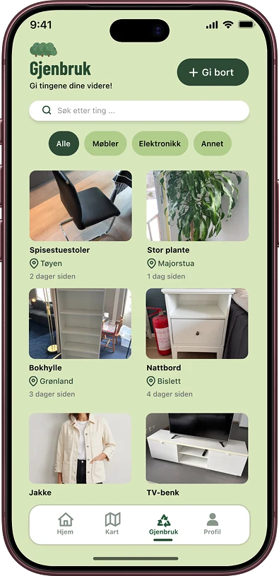 Gjenbruk: ting som gis bort