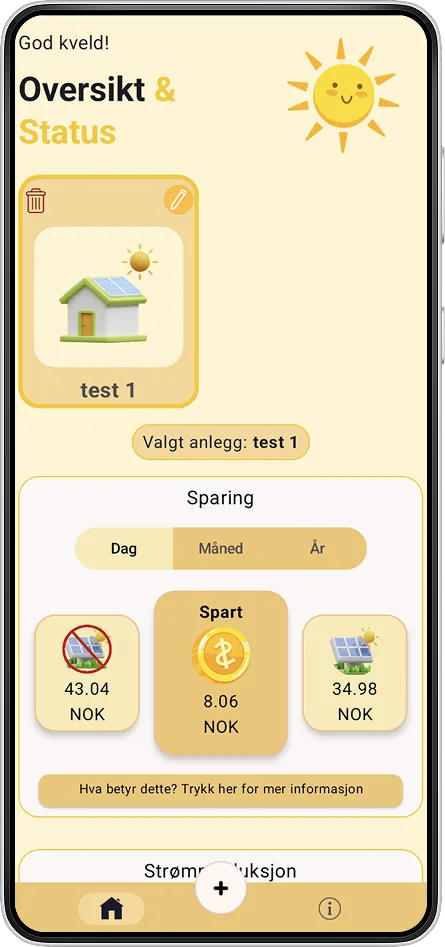 SunSaver hjemskjerm