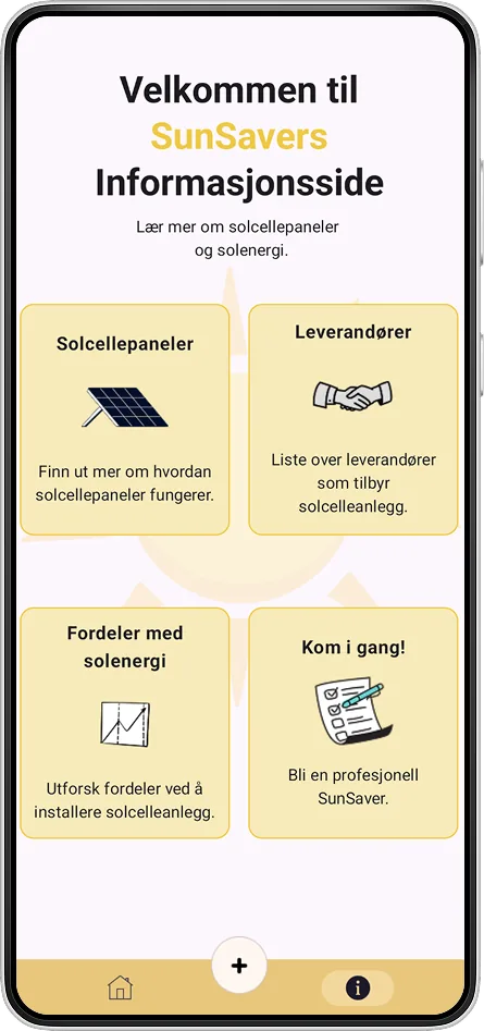 SunSaver infoskjerm